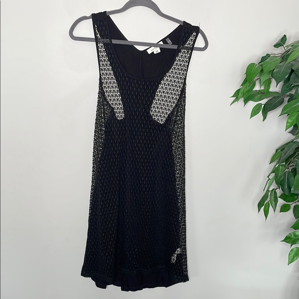 Simply Noelle Black Mesh Swim Coverup